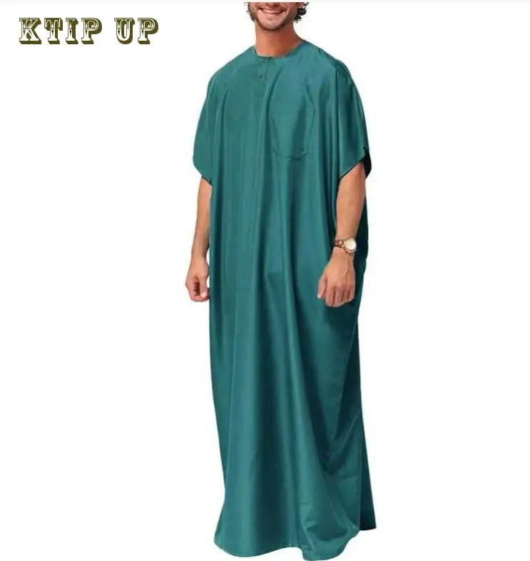 

Men Muslim Islamic Kaftan Arab Vintage Long Sleeve Men Thobe Robe Loose Dubai Saudi Arab Kaftan Men Clothing Muslim Clothing Men