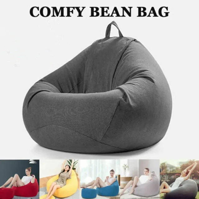 Large Bean Bag Chair Sofa Cover Comfortable Outdoor Lazy Seat Bag Couch  Cover without Filler And Replacement Sofa Inner Liner - AliExpress