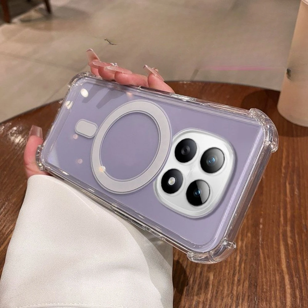Enhanced Magnetic Anti-Fall Transparent Phone Case