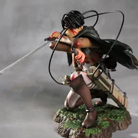 ⁦مجسم أنمي هجوم العمالقة - ليفاي أكرمان وضعية قتالية 16 سم | Attack on Titan Levi Ackerman Action Figure 16cm⁩ - الصورة ⁦3⁩