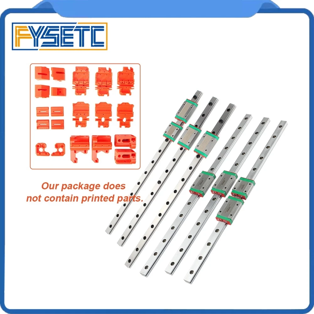 FYSETC HIWIN X-axis Y-axis Linear Rail Guide MGN12 for Prusa Mk3s 3D Printer with Slide Block Upgrade Kit