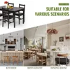 Kitchen Table and Chairs Dining Room Table Set,Wood Elegant Kitchen Sets for Small Space,Dark Brown 6