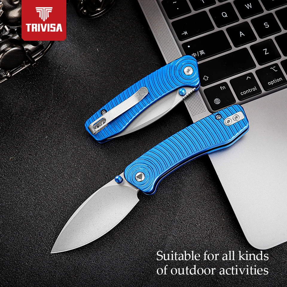 TRIVISA Koala-L Pocket Folding Knife for Men,EDC Camping Outdoor