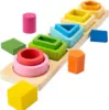 Children's Wooden Category Stack Toy Education Color Shape Classification Instrument Puzzle Toys 1