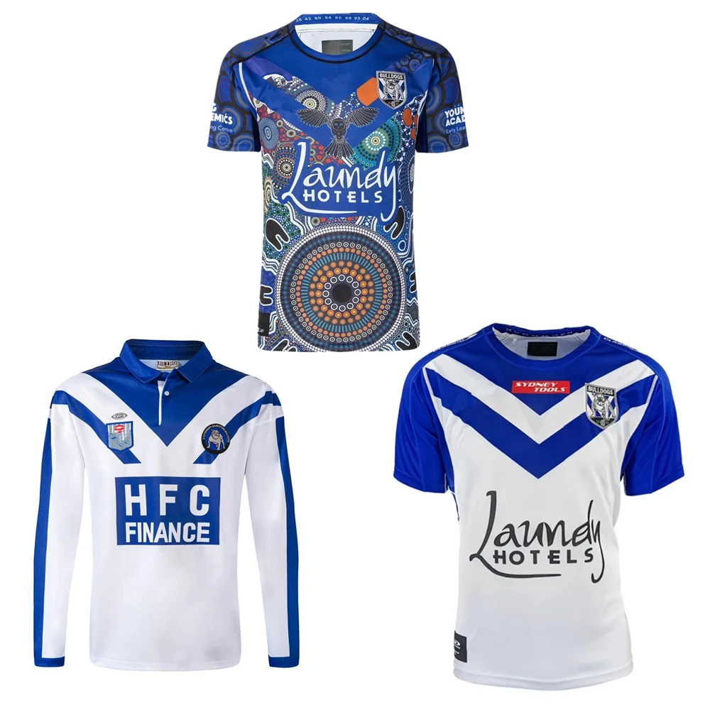 fashionable maternity clothes rugby shirt 2022 Australia BULLDOGS indigenous home Retro rugby jersey Custom name and number t-shirt early maternity clothes