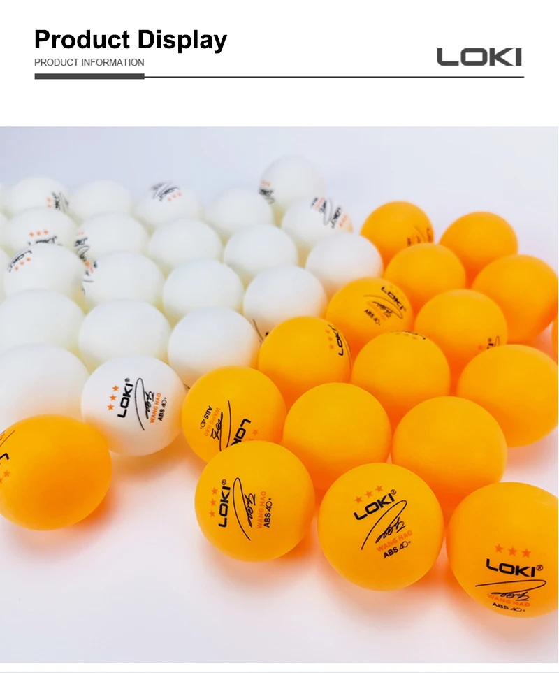 Description Picture 6 of itemLOKI 3 Stars Seamed Table Tennis Balls 40+mm New ABS Plastic Material Professional Ping Pong Balls for Club Training Durable