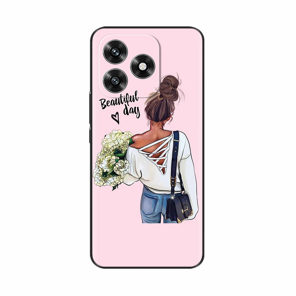Black Silicone Shockproof Phone Case - Soft Back Cover and Protective Shell
