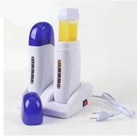 Electric Double Wax Heater Epilator Cartridge Wax Roller Base Roll On Waxing Refillable Hair Removal Machine Depilatory Heater 6