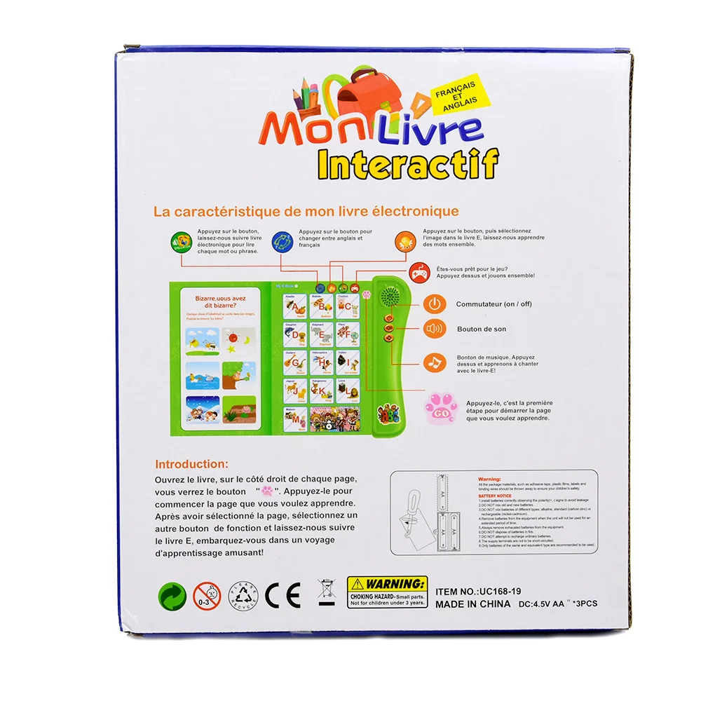 French Language Early Education Finger Reading Voice Machine Book With Pen Children's Intelligent Learning Toys English e-book 4