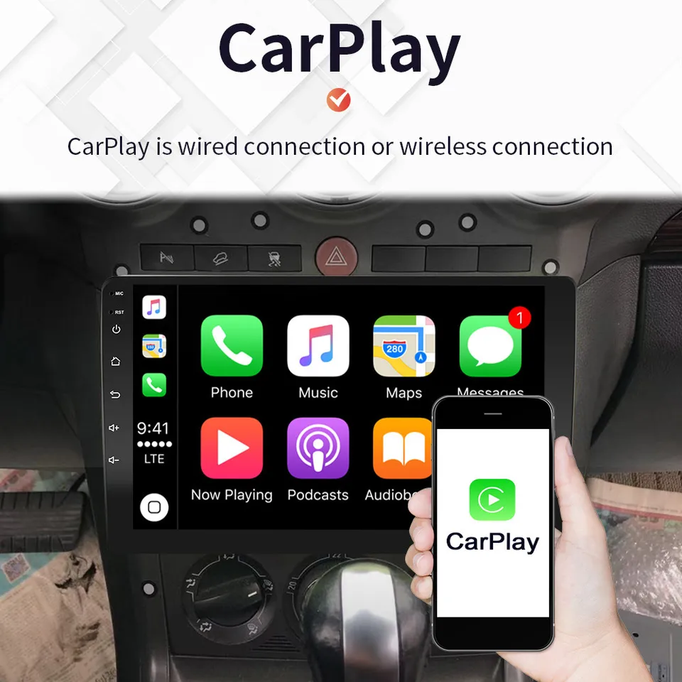 Autoradio Android 12 Per Seat Leon 2 MK2 (2005-2012) - Doppio DIN 9 Pollici, 8GB RAM+256GB ROM, Carplay, DSP, Fotocamera Posteriore Inclusa