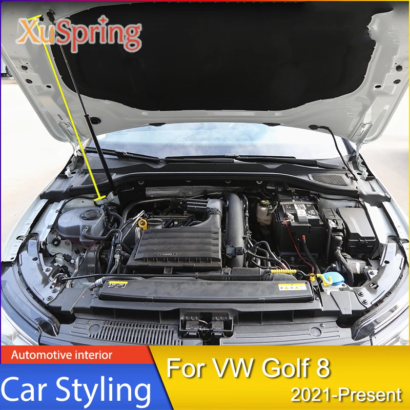 Car Strut Bars For Golf 8 MK8 -2025 Bonnet Hood Cover Gas Shock Lift Support Hydraulic Rod Accessories No Drilling Welding gas spring gas strut fitting
