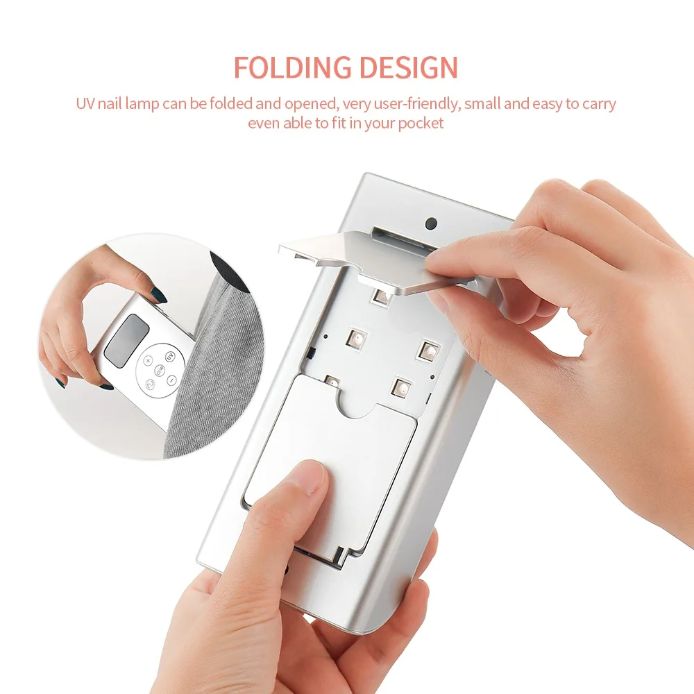 2-IN-1 Nail Drill Pen & Mini Nail Dryer Portable Power Bank 35000RPM Manicure Nail Polisher Red Light Fast Drying LED Nail Lamp