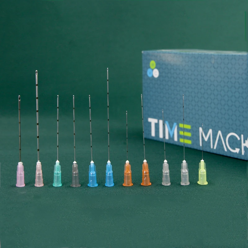 

Free Shipping Korean Technology Micro Tip Blunt Cannula 22G 25G 30G Disposable Sterile Syringe Needle Scale Mark