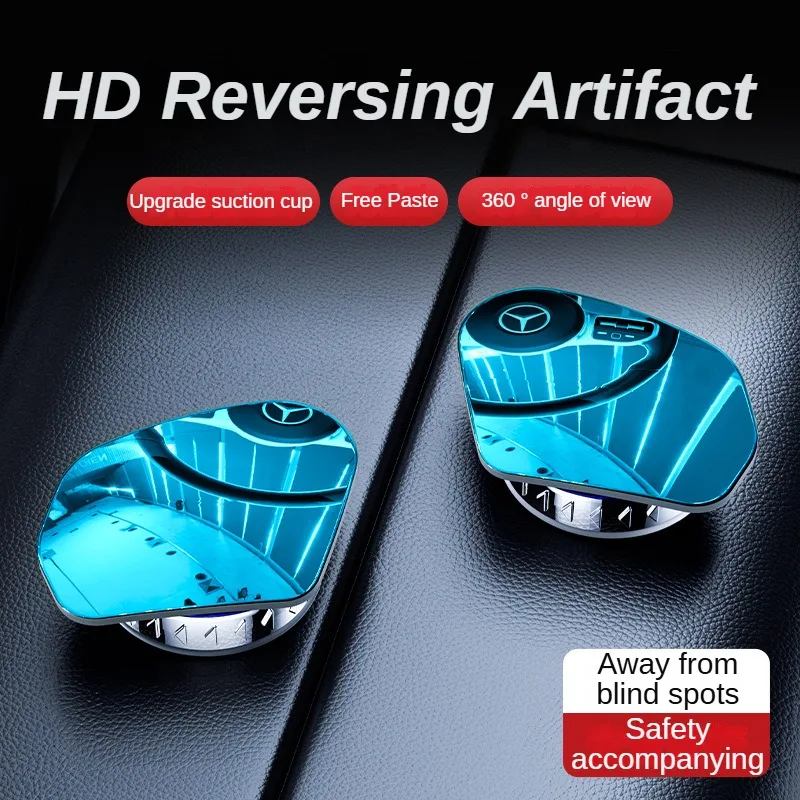2pcs Car Mirror Wide Angle Car Blind Spot Mirrors 360&deg; Adjustable Auxiliary Rearview Mirrors HD Frameless Small Round Mirror Blind Spot Mirror Wide Angle Mirror