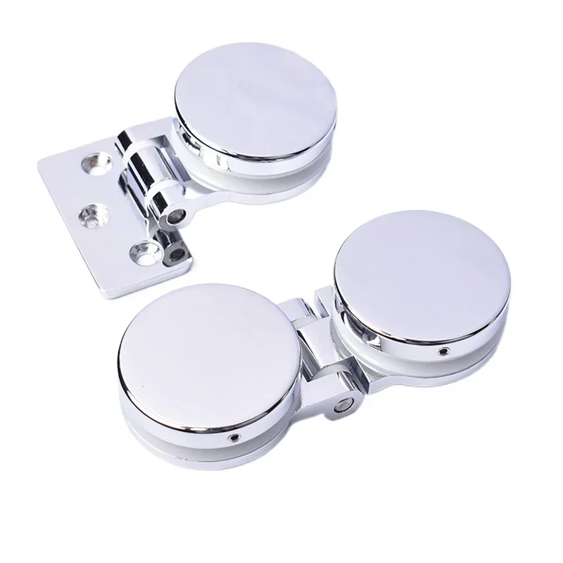 Dobradiça de Vidro sem Moldura Zinc Shower Box Screen Móveis Redondos Cromados Tampa Decorativa Mortise 90 180 Graus Pcs por Lote