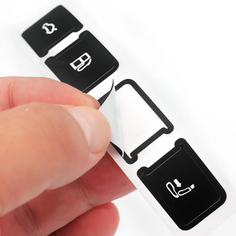 Car Stickers Automobile Interior Stickers Console Panel Sticker Car Accessories For Audi A8 D3 4E Interior Button Decals 2004-2009