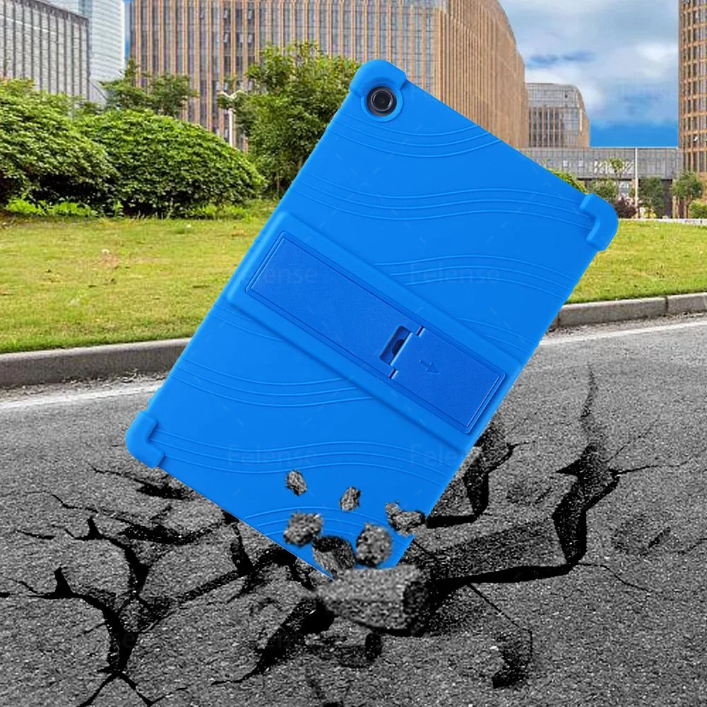 Shockproof Soft Silicone Kickstand Tablets Cover, caso