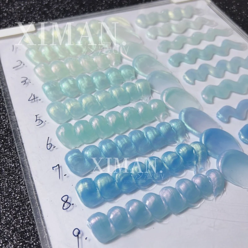 Blue Simulated Pearlescent Cream Glue for DIY Crafts
