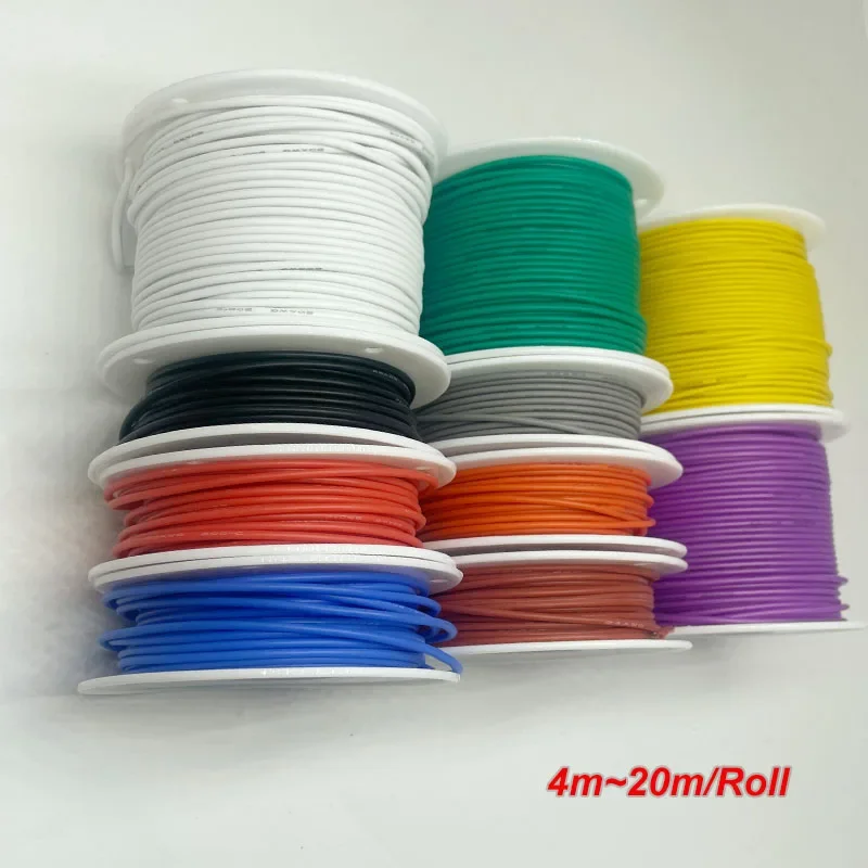 Vibrant Silicone Tinned Copper Wire Set - Multi-Gauge Stranded Cable Collection