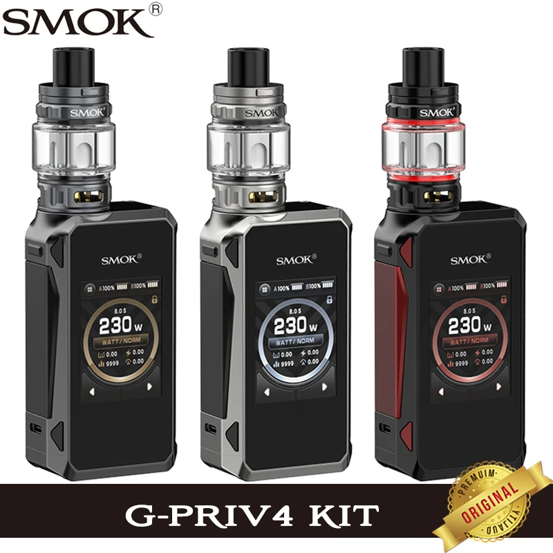 SMOK Cigarette électronique avec Mini réservoir TFV18, 4 kits, GPRIV W, 230G, Original