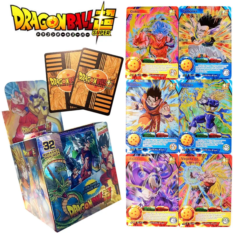 thumbnail image 1 of Tarjetas de colección de Anime Dragon Ball de Treingi 2024, Son Goku, Saiyan, Vegeta, TCG, cartas raras brillantes y coleccionables para niños, juguetes, regalos, tarjetas de juego, 1 of 5