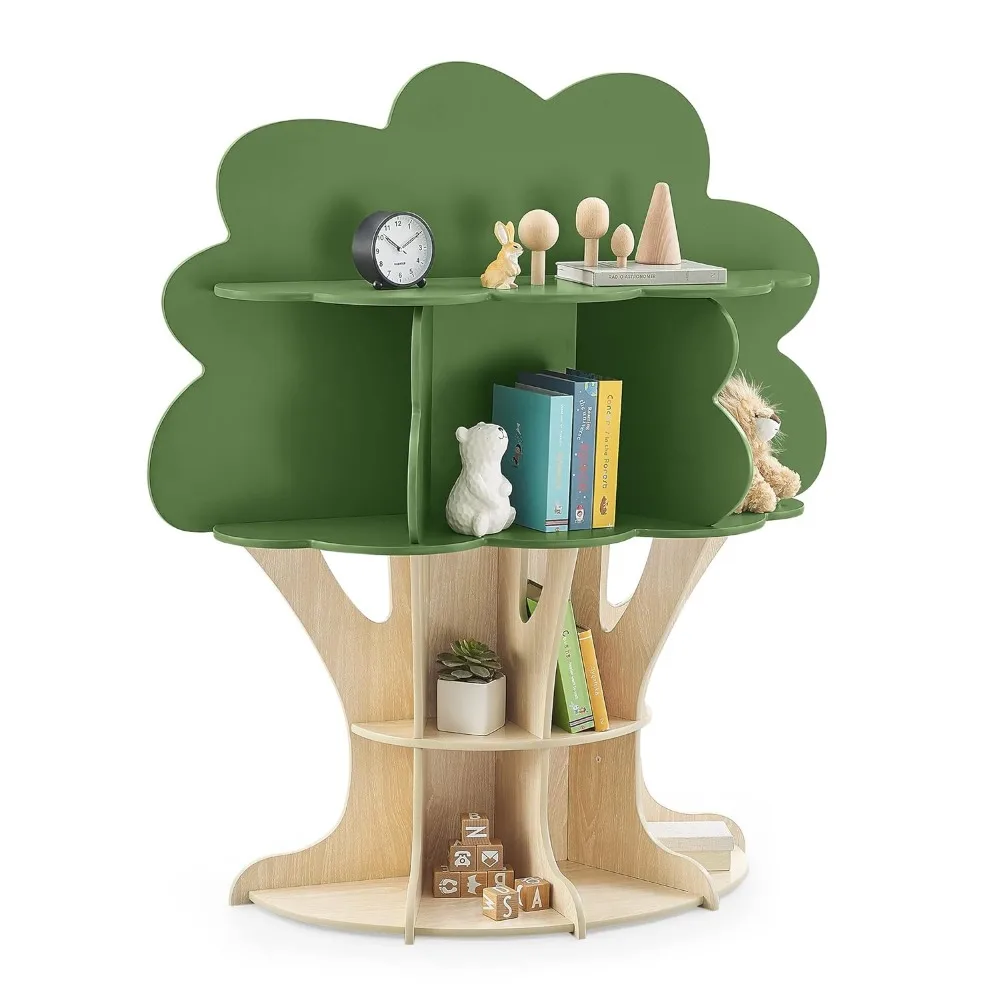 Delta Children Tree Bookcase-Greenguard Gold Certified, Fern Green/Crafted Natural