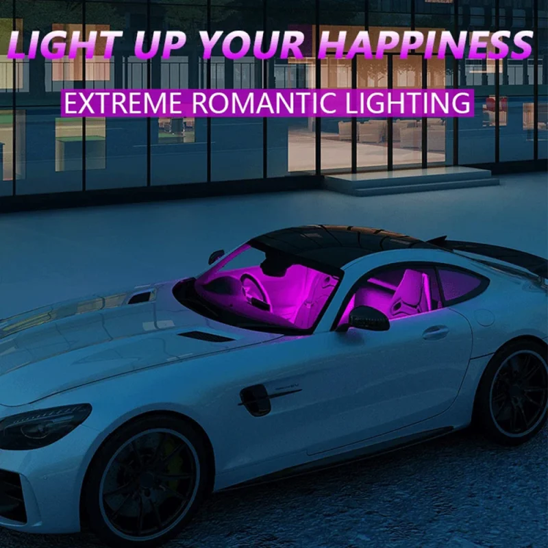Carro Neon LED Light, Decoração Interior, Cigarro Universal Isqueiro, Lâmpada Atmosfera USB, Foot Light, Auto Acessórios