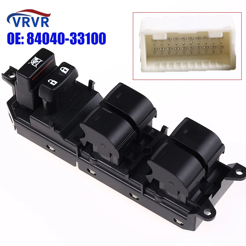 

VRVR 84040-33100 8404033100 Black Electric Power Master Window Switch For Toyota Camry Prius Land Cruiser Venza Lexus CT200
