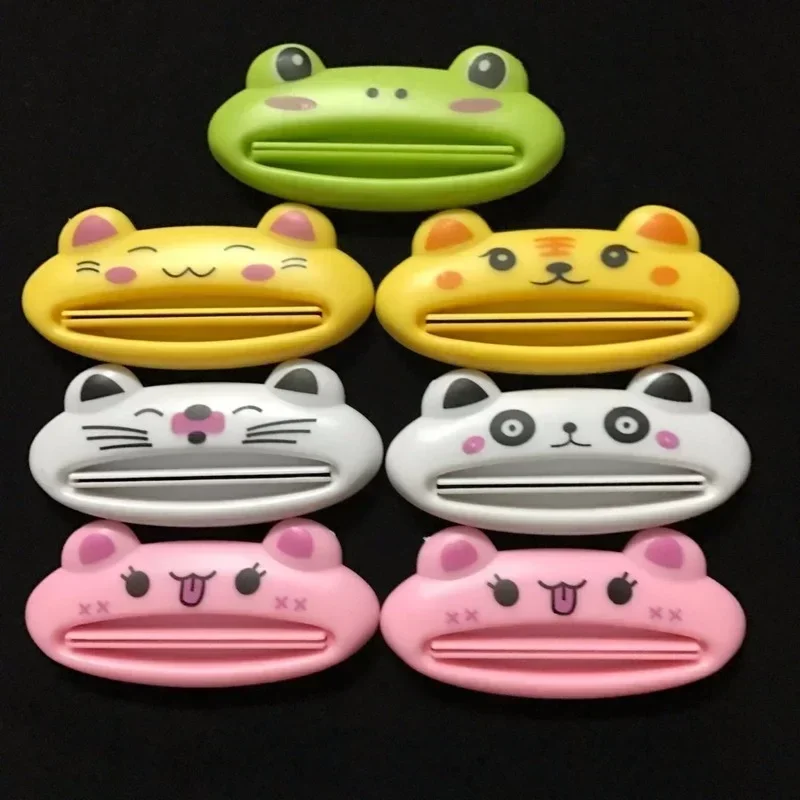 Toothpaste Squeezer Cartoon Animal Toothbrush Squeezer Kids Creative Multifunction Toothpaste Clip Lazy Facial Cleanser Smear Mask Squeezer