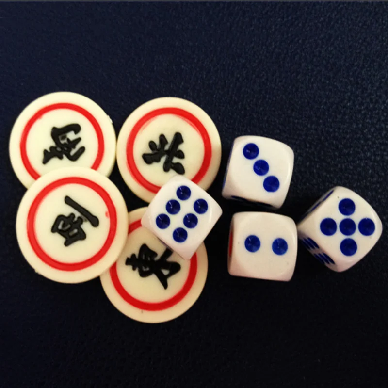 Mahjong Chips Foreign Trade New Japanese Mahjong Mahjong Imitation Bone Chips Bar for A Set of 88 Wind Zhuang Dice mahjong chips