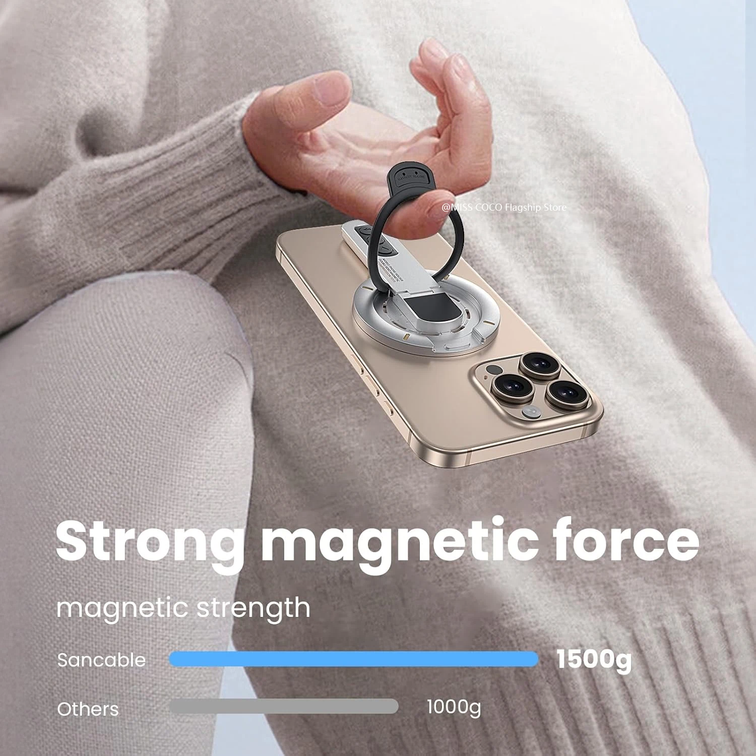 MagSafe 3-in-1 Magnetic Phone Grip and Stand