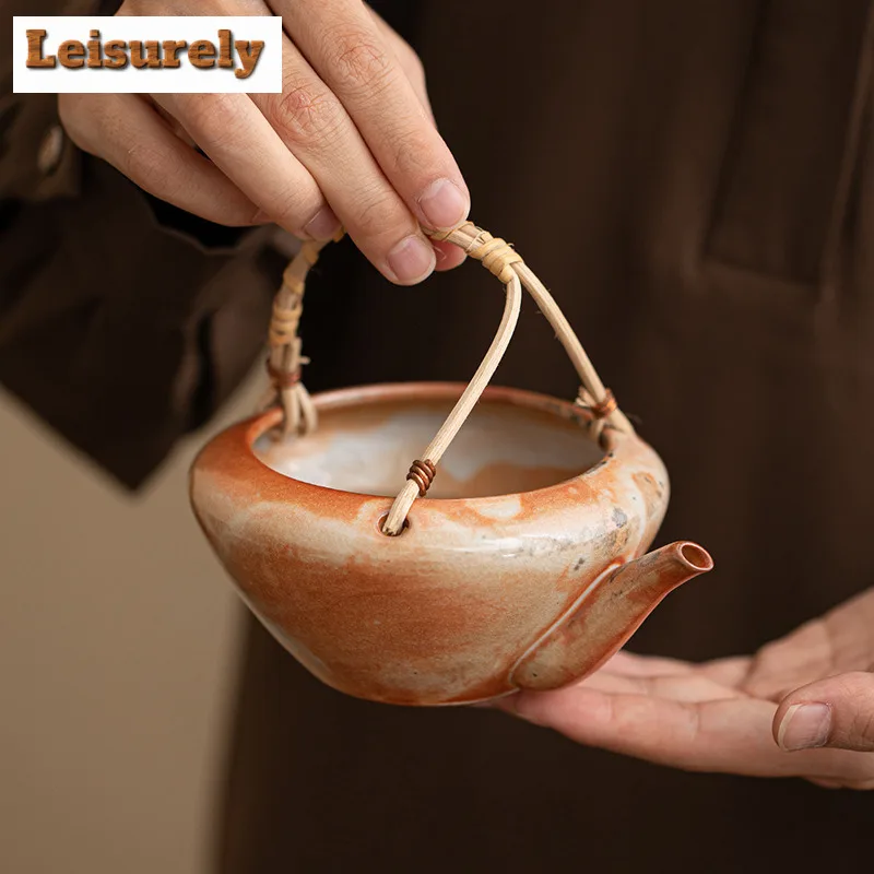 200ml Rattan Weaving Teapot Handmade Tea Infuser Pot Household Tea Soaking Kettle With Filter Drinkware Accessories Collection