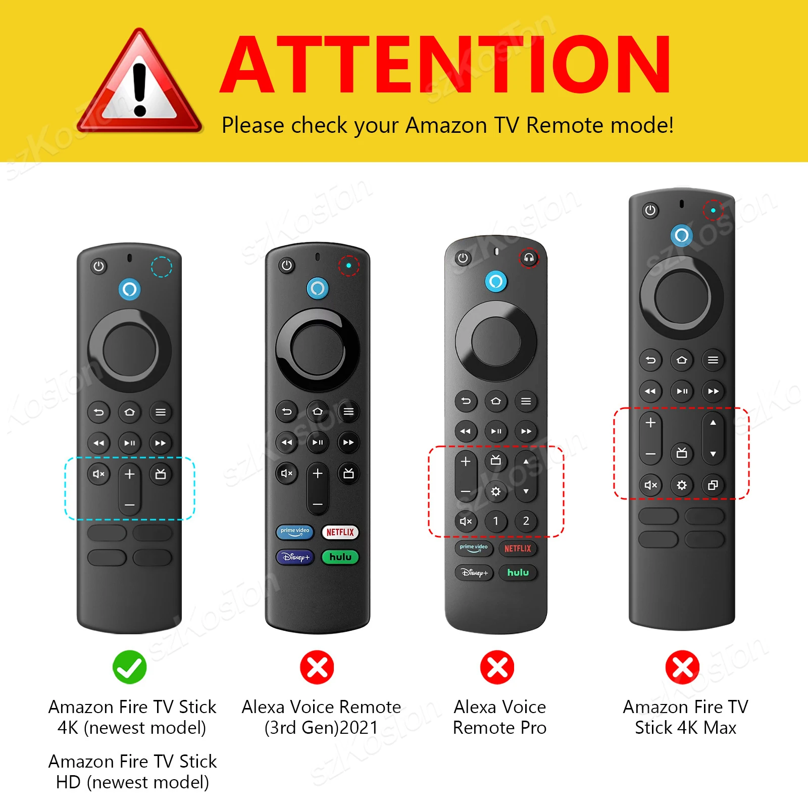 Premium Silicone Protective Cover for Fire TV Stick Remote - Anti-Drop, Dustproof, Shockproof Sleeve
