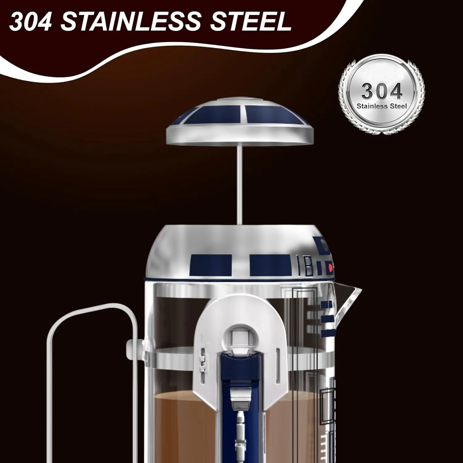 French Press Coffee Maker 32oz, Stainless Steel Insulated Coffee Press with Filter Screen for Hot Tea - Image 5