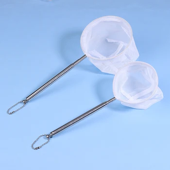 Aquarium Fish Fishing Net Stainless Steel Retractable Small Shrimp Fishing Nets Fish Accessories for Fish Tank Cleaner Tool