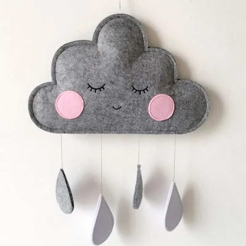 Nordic Style Children Tent Hanging Decoration Cloud Raindrop Pendant Girl Room Decor Nursery Baby Tent Ornament Photography Prop wall hanging pendant crystal wall hanging glass pendant ornament