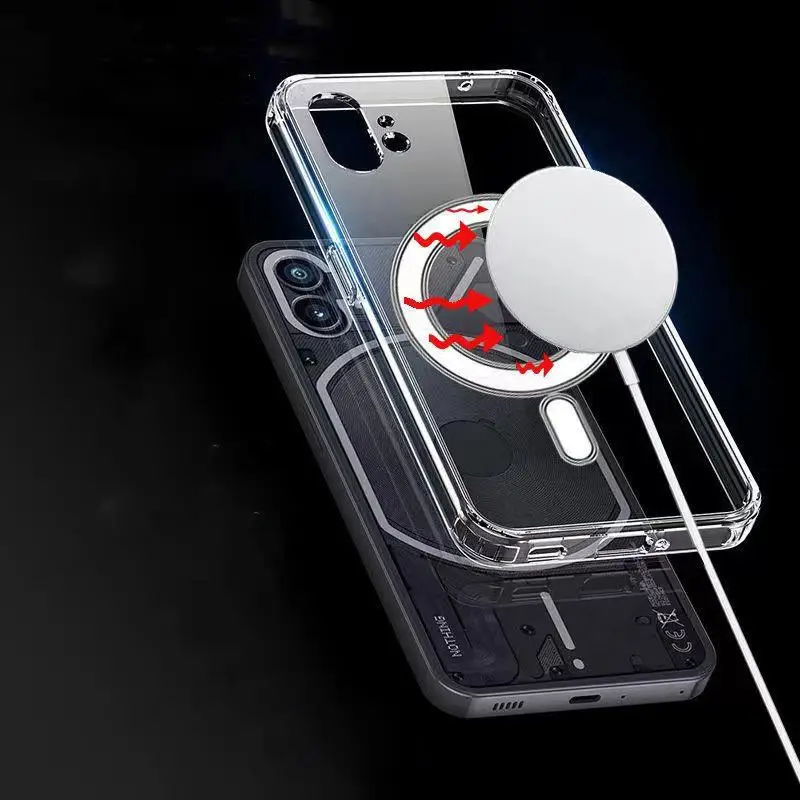Transparent Magnetic Case with MagSafe for Wireless Charging - Clear Protective Cover