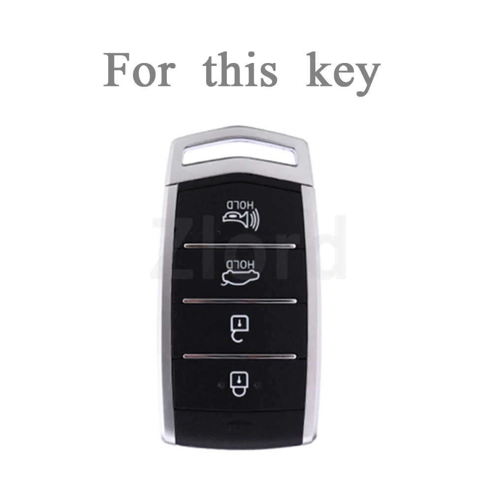 Transparent Car Smart Key Case Cover - 4-Button Key Fob Shell Protector Accessories