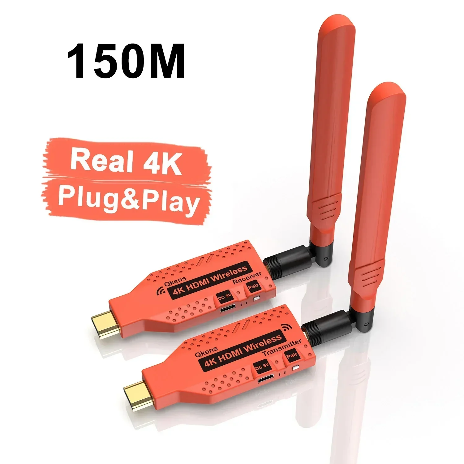 4K150mWirelessHDMIExtenderAudioVideoTransmitterandReceiverWirelessDisplayAdapterfor
