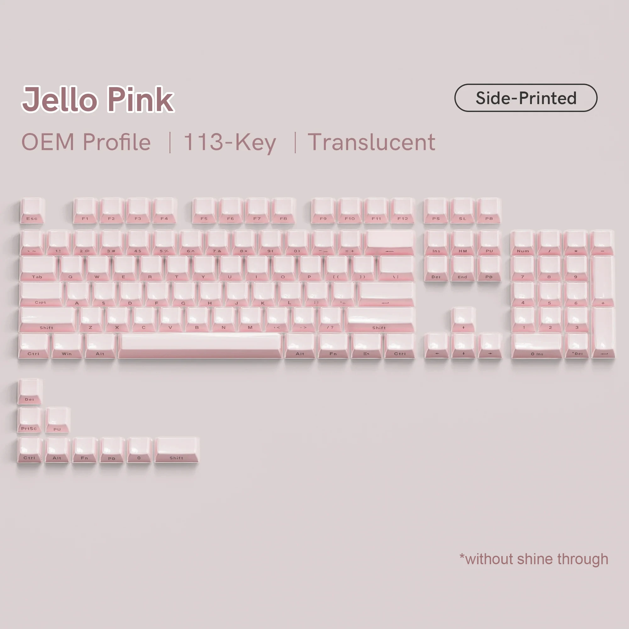 Profil OEM rose Jello cristal Keycap translucide clair clavier Keycap pour Cherry Gateron MX commutateurs clavier de joueur mécanique - AliExpress