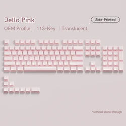 Pink Jello Crystal Translucent Keycap (Pink EN - side print)