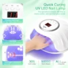 72W UV LED Nail Lamp  Professional Nail Dryer with 24 Light Beads 3 Timer Settings and Display Auto Sensor for Salon & Home 5