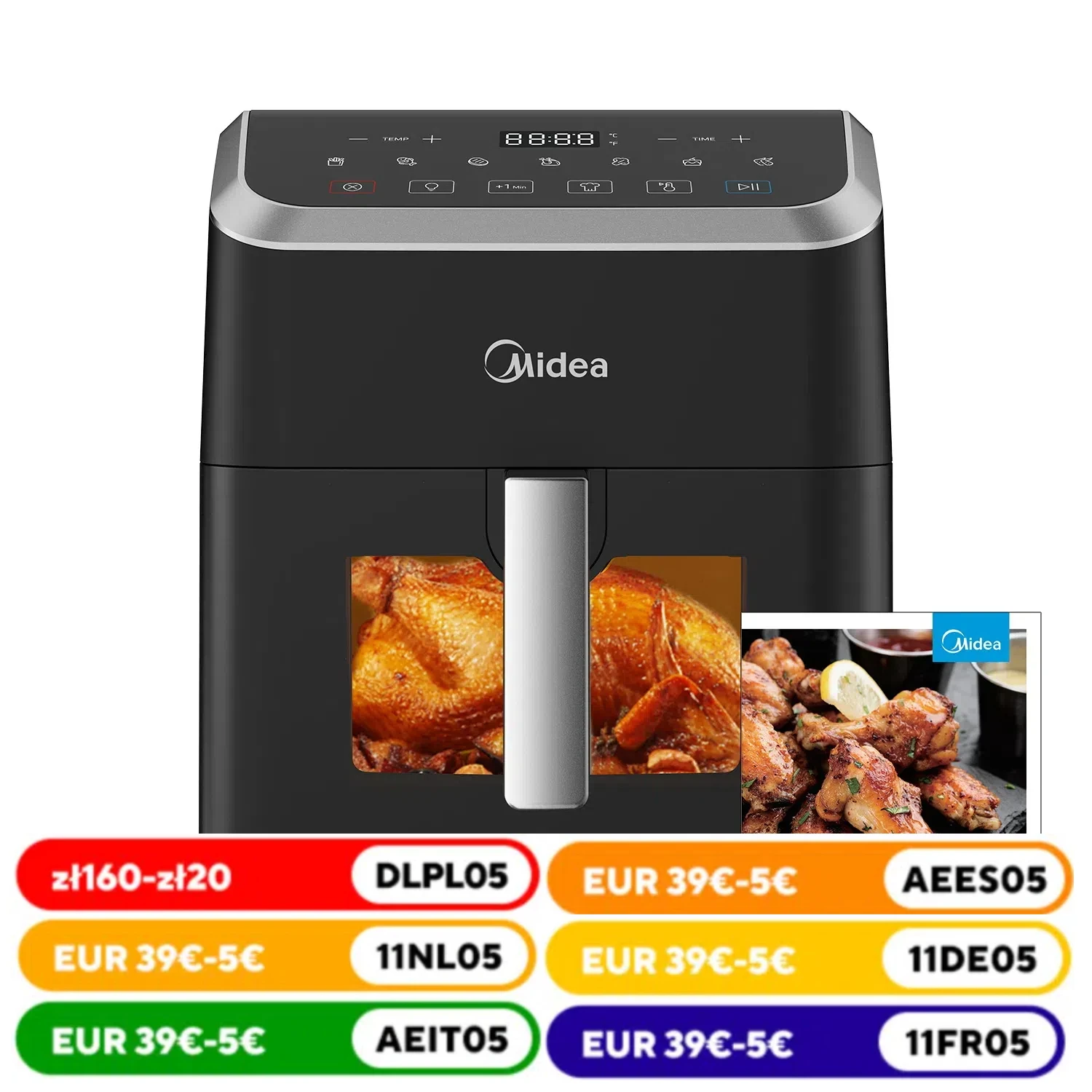 Frytkownica Midea z EU za $57.89 / ~234zł