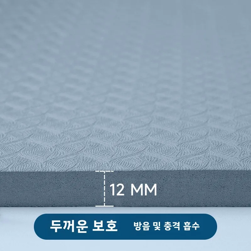 두꺼운 요가 매트 12mm 피트니스 에어로빅 미끄럼 방지 어린이 댄스 연습 매트 체조 바닥 매트 양면 디자인