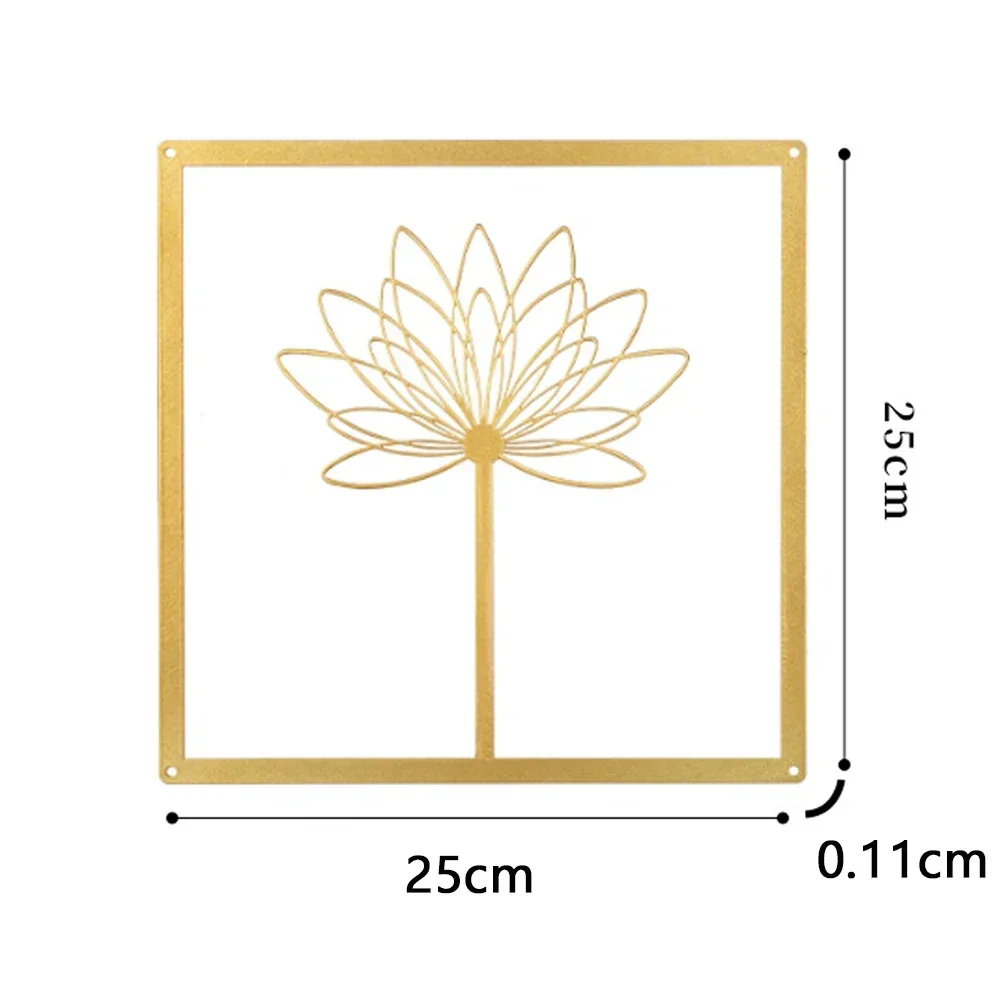 Nordic Flower Metal Wall Art Macrame Pendant - Creative Modern Decor