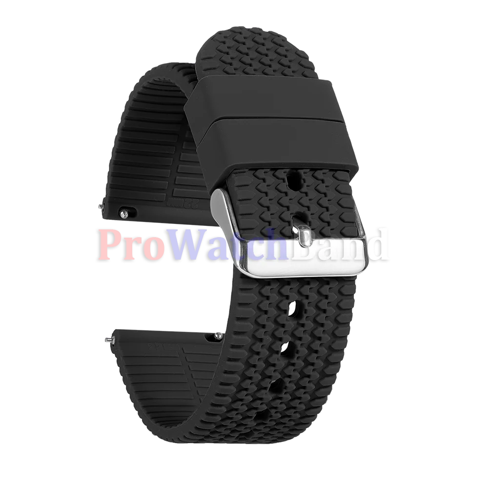Men's Waterproof Soft Rubber Sport Watch Band Bracelet in Durable Silicone