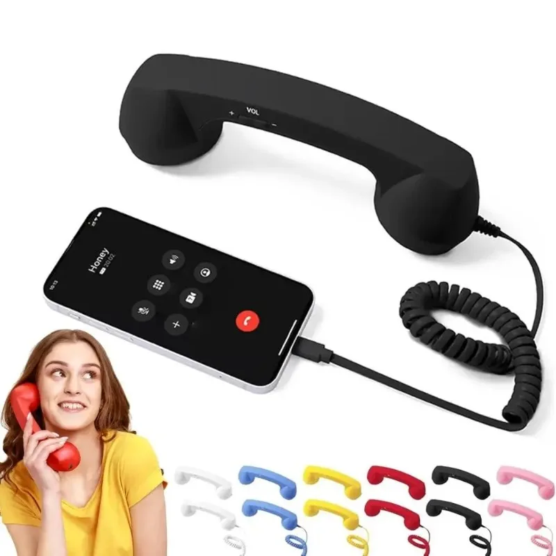 Tangle-Free Handheld Cell Phone Receiver with Microphone