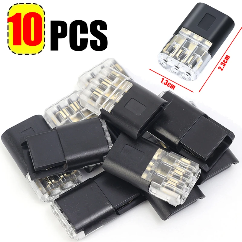 Waterproof 3-Pin Electrical Connector for Automotive Wiring (10-50 pcs)
