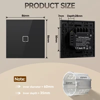 BSEED Zigbee Touch Switch Glass 1/2/3/4Gang Smart Wall Light Switch Touch Screen Backlight Control Aleax Smart Life App E Series - Image 5