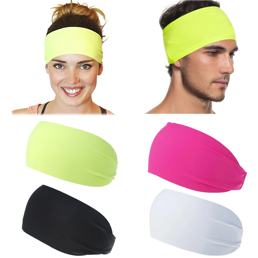 Sweat Band Headbands Headband Unisex Men and Women Hair Wrap Hairband Moisture Wicking Comfortable Stretchy Soft for Running Fitness Sports Yoga Exercise Dance 